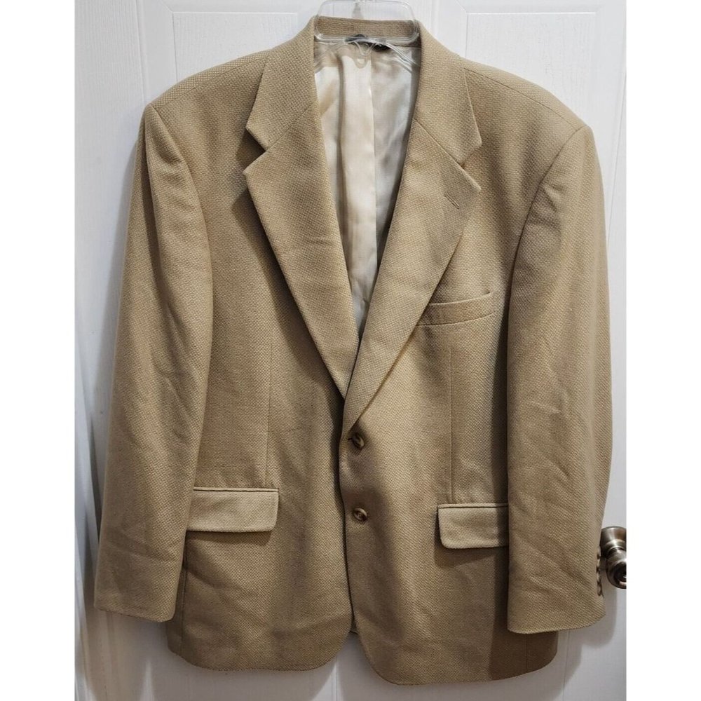 Joseph & Lyman Beige 100% Cashmere Jacket‎ Blazer Sport Coat Mens Size 42 Short